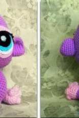 Inspired Crochet Toys - Elena Pichugina - Littlest Pet Shop Purple Plum Monkey -  Spanish - Translated