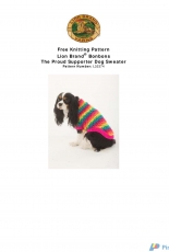 Lion Brand Yarn-L32374-The Proud Supporter Dog Sweater -Free
