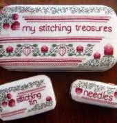 Strawberry Stitching Tins - Periwinkle Promises