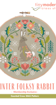 Tiny Modernist M24-04 Winter Folksy Rabbit