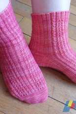 A Rain at the Falls Socks by Denise Bein Kroll/ Purple Pansy Designs-Free