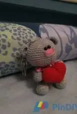 Osito llavero con corazon