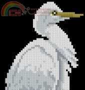 Embroidered pictures № 1 2010 Egret