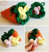 Amigurumi to Go- Sharon Ojala -Amigurumi Easter Bunny and Carrot Pouch - Free