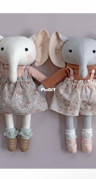 Studio Seren -  Elephant Doll and Cloths
