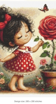 Girl with Rose by Silvia Romero Vieira - Free
