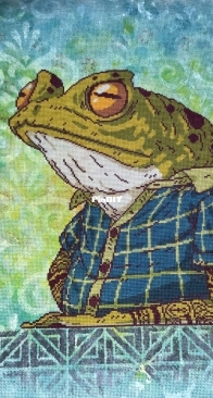 Frog by HappyCrossStitchers on Etsy