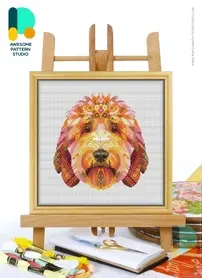 Awesome Pattern Studio - CS2299 - Mandala Goldendoodle XSD