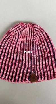 2 colour brioche beanie by Adam Cleevely-Free