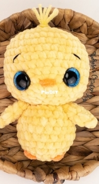 Affordable Cuteness - Theresas Crochet Shop - Chirp the Plush Chick - Cheep the Chick
