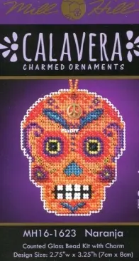 Mill Hill Calavera MH16-1623 Naranja XSD