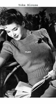 Knitted yoke blouse American Thread Company free