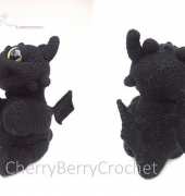 Cherry Berry Crochet - Taisija Katane - Night Fury Dragon Toy
