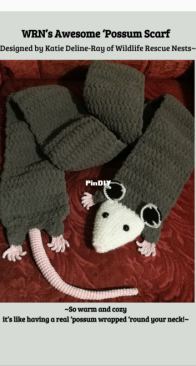 Wildlife Rescue Nests WRN - Katie Deline-Ray - WRNs Awesome Possum Scarf