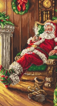 Letistitch L8052 Santas Rest by the Chimney