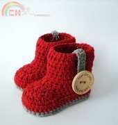 Huts Amore - Lara - Crochet Baby Booties - Free
