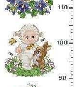 Ellen Maurer Stroh EMS Animal Babies Height Chart 2 PCS