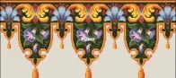 Berlin Woolwork - Carl F.W. Wicht 1630 Floral border SAGA
