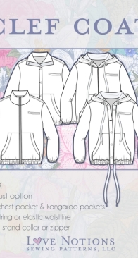 Love Notions - Clef Coat - Sizes XS-5X