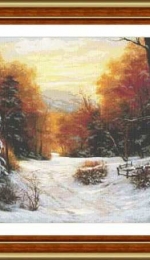Classic Cross Stitch Winter sunset SC 103