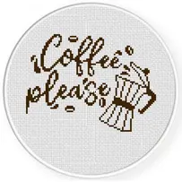 Daily Cross Stitch - Coffee Please
