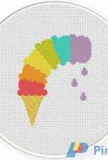 Daily Cross Stitch - Ice Cream Drips