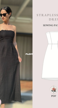 Rosys Patterns - Bustier Maxi Dress - Sizes XXS-2XL