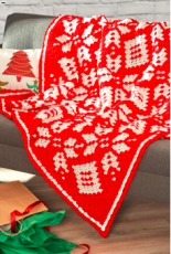 Red Heart - LW5360 Corner-to-Corner Snowflake Blanket - Free