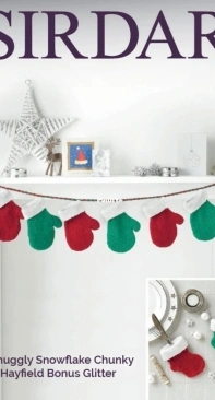 Sirdar 8217 Christmas Decorations in Hayfield Bonus Glitter DK and Snuggly Snowflake Chunky