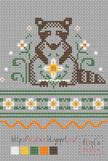 Aliolka Design - Raccoon in Flowers - Free