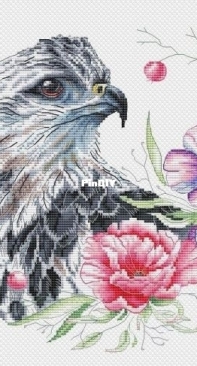 Eagle with Flowers by Vitaliya Mishchuk XSD