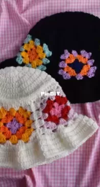 Realm Designs - Beth Povey - Granny Squares Floppy Hat