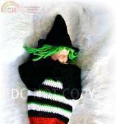 Sandys Cape Cod Originals-  Sandy Powers- 585 Witch Of The East Cocoon And Hat