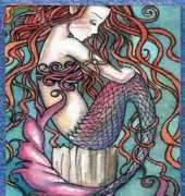 HAED QS ACEO Dreaming Mermaid by Molly Harrison