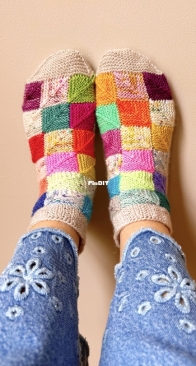 Patchwork House Socks by autumngeisha - Free