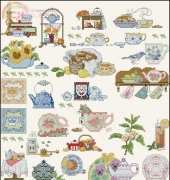 American School of Needlework ASN3713 - 50 Tiny Tea Motifs
