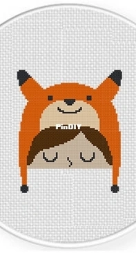 Daily Cross Stitch - Knitted Fox Hat