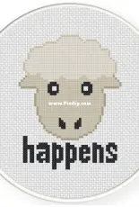 Daily Cross Stitch - Sheep Happens