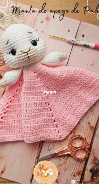 De Ensueños Crochet - María Celeste Bitiol - Paki lovey blanket - Manta de apego de Paki - Spanish