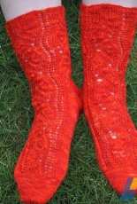 Firebird Lace Socks by Becky Greene-Free