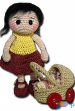 Zhaya Design -   Lilly with doll carriage - German - Free