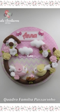 Paola Irribarra - Little Bird Family Picture - Quadro Familia Passarinho - Portuguese