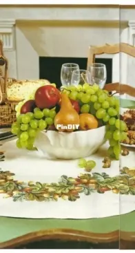 Penelope n.135 - Autunm Wreath Tablecloth  XSD+PCS