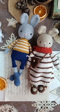 Toys Nova - Natalia Ulyanova - Bunnies Mia and Martin - Мия и Мартин - Russian or English