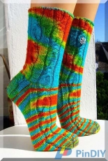 HeXenknoten-Zauberei Socks by Micha Klein/Wolletraum-German-Free
