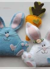 Mama Mia Handmade-Felt Easter Bunny-Free Pattern/Portuguese