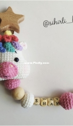 Sihirli Halka - Burcu Bülbül - Unicorn Shay Pacifier Chain - Unicorn Shay Emzik Zinciri - Turkish