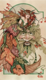 HAED HAELR 015 Lady Autumn and The Green Man by Linda Ravenscroft