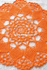 Orange doily