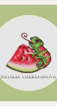 Watermelon Chameleon by Natalia Cherepanova